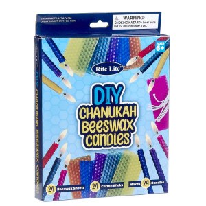 Picture of D-I-Y Chanukah Beeswax Candles Kit 24 Count